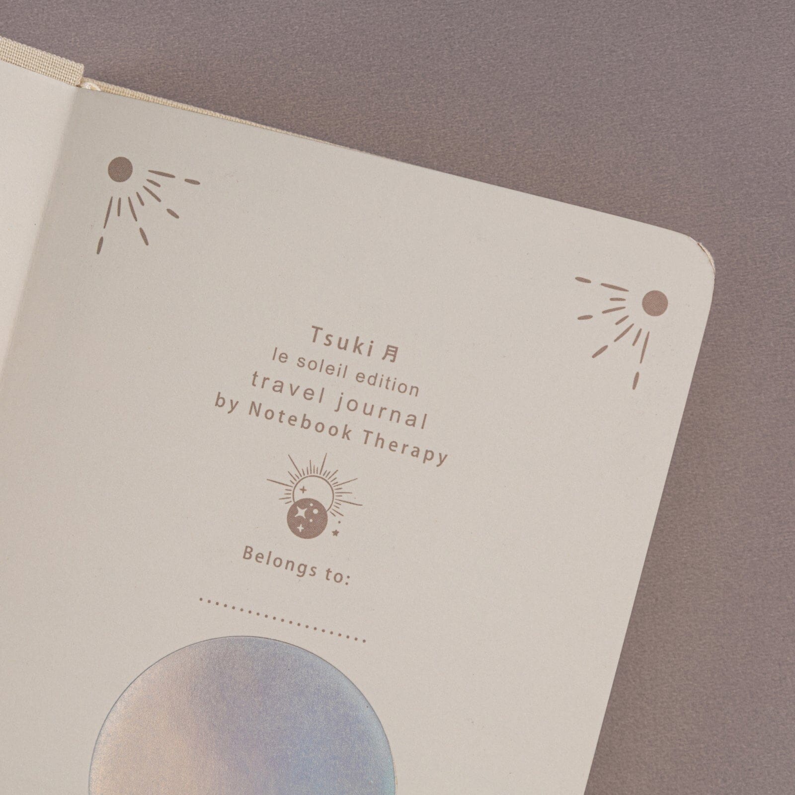 Tsuki 'Le Soleil' Collector's Edition Moon Planner Travel Notebook ☾