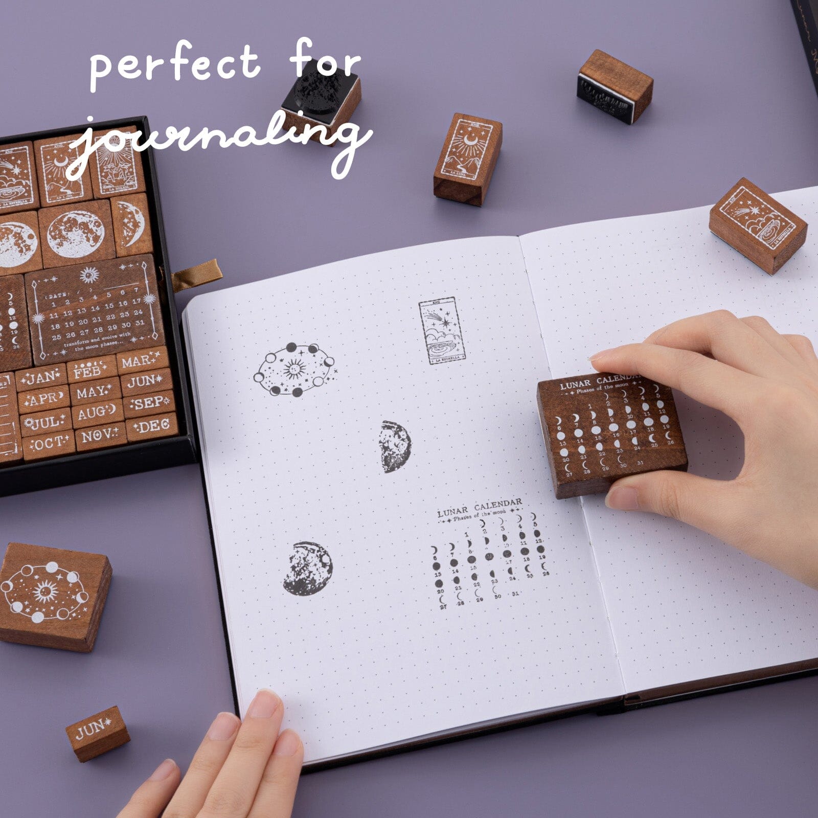 Tsuki 'Lunar Mystery' Bullet Journal Stamp Set ☾