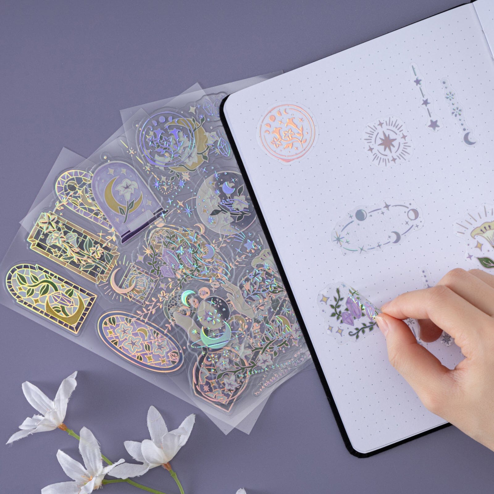 Tsuki 'Moonflower Magic' 3D Sticker Set ☾