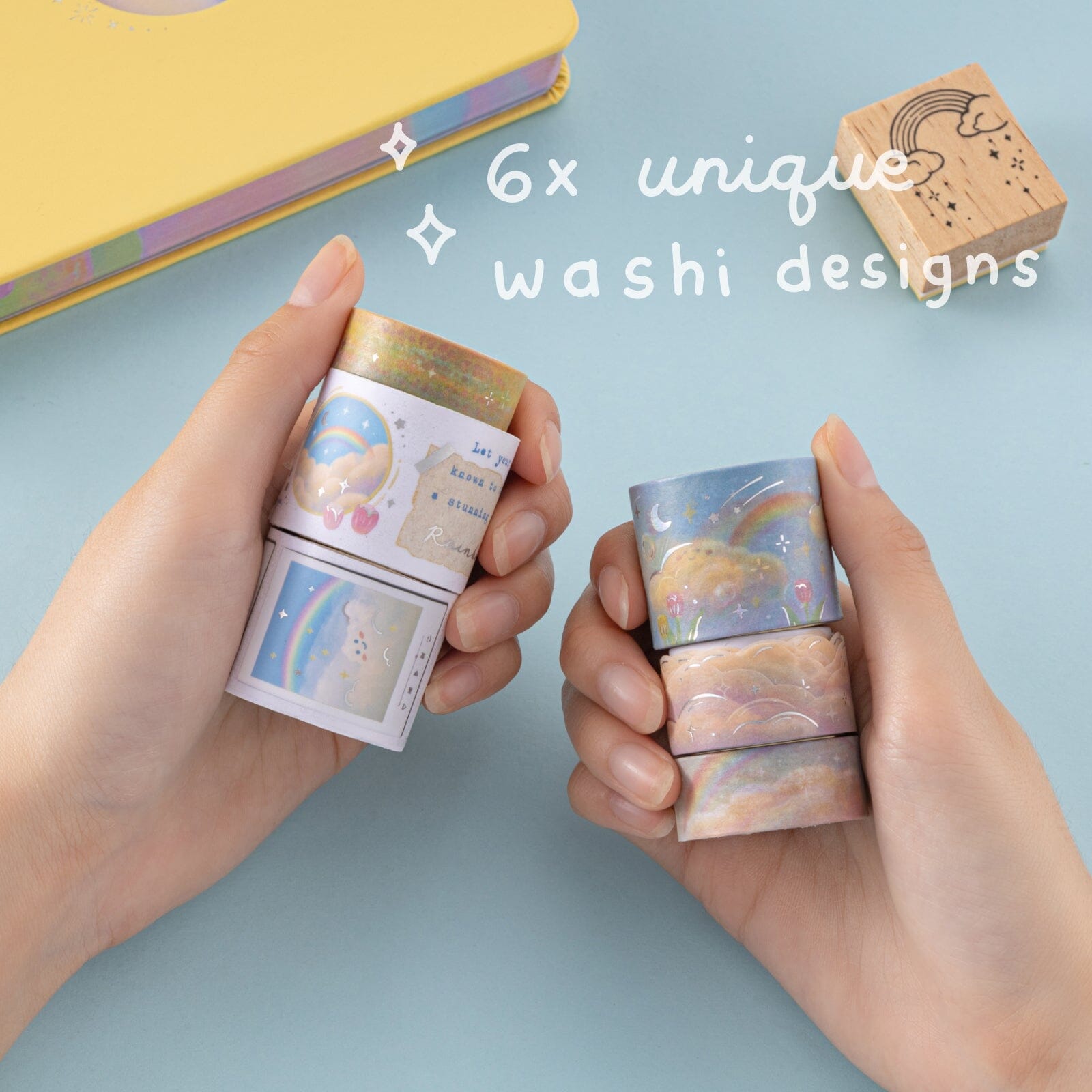 Tsuki 'Rainbow Wishes' Limited Edition Holographic Bullet Journal Set ☾