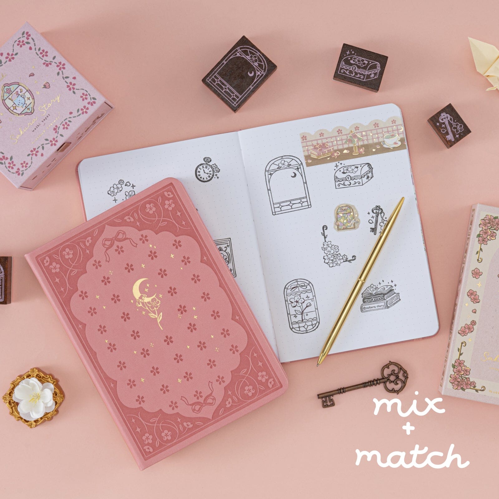Tsuki 'Sakura Story' Bullet Journal Stamp Set ☾