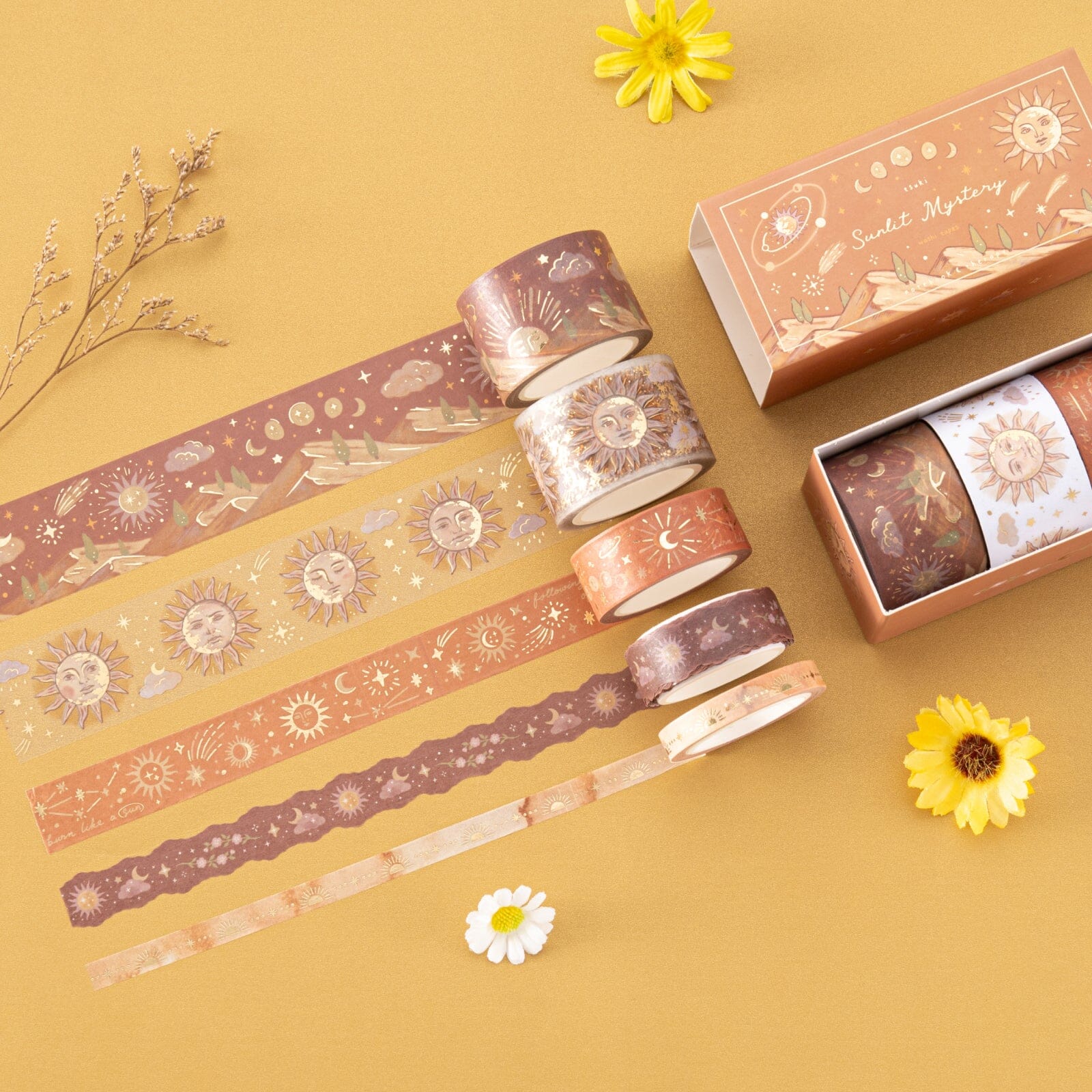 Tsuki 'Sunlit Mystery' Washi Tape Set ☾