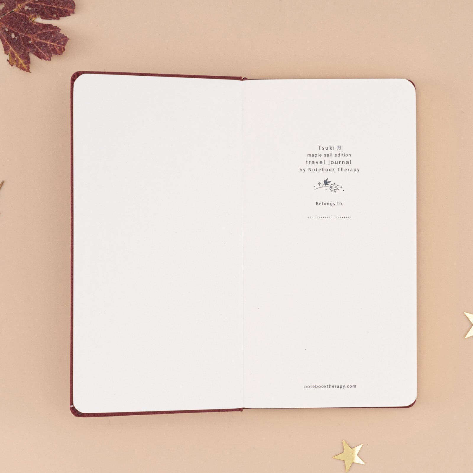 Tsuki 'Maple Sail' Travel Notebook ☾