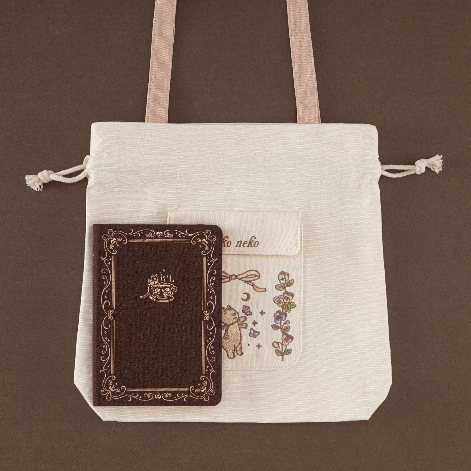 Tsuki 'Vintage Neko' Limited Edition Embroidered Tote Bag ☾