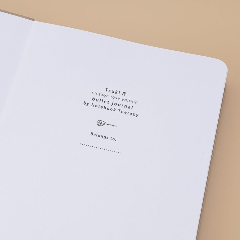 Tsuki 'Vintage Rose' Antique Blue Limited Edition Bullet Journal ☾