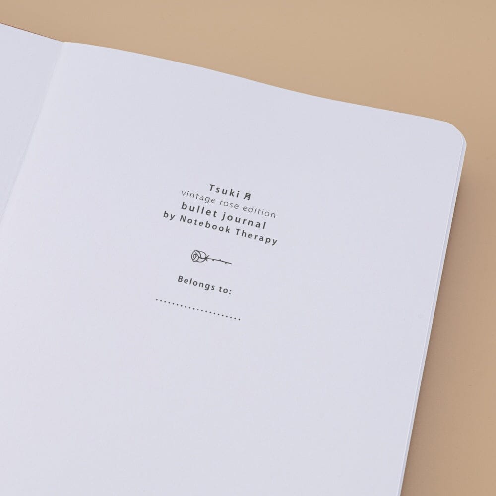Tsuki 'Vintage Rose' Petal Red Limited Edition Bullet Journal ☾