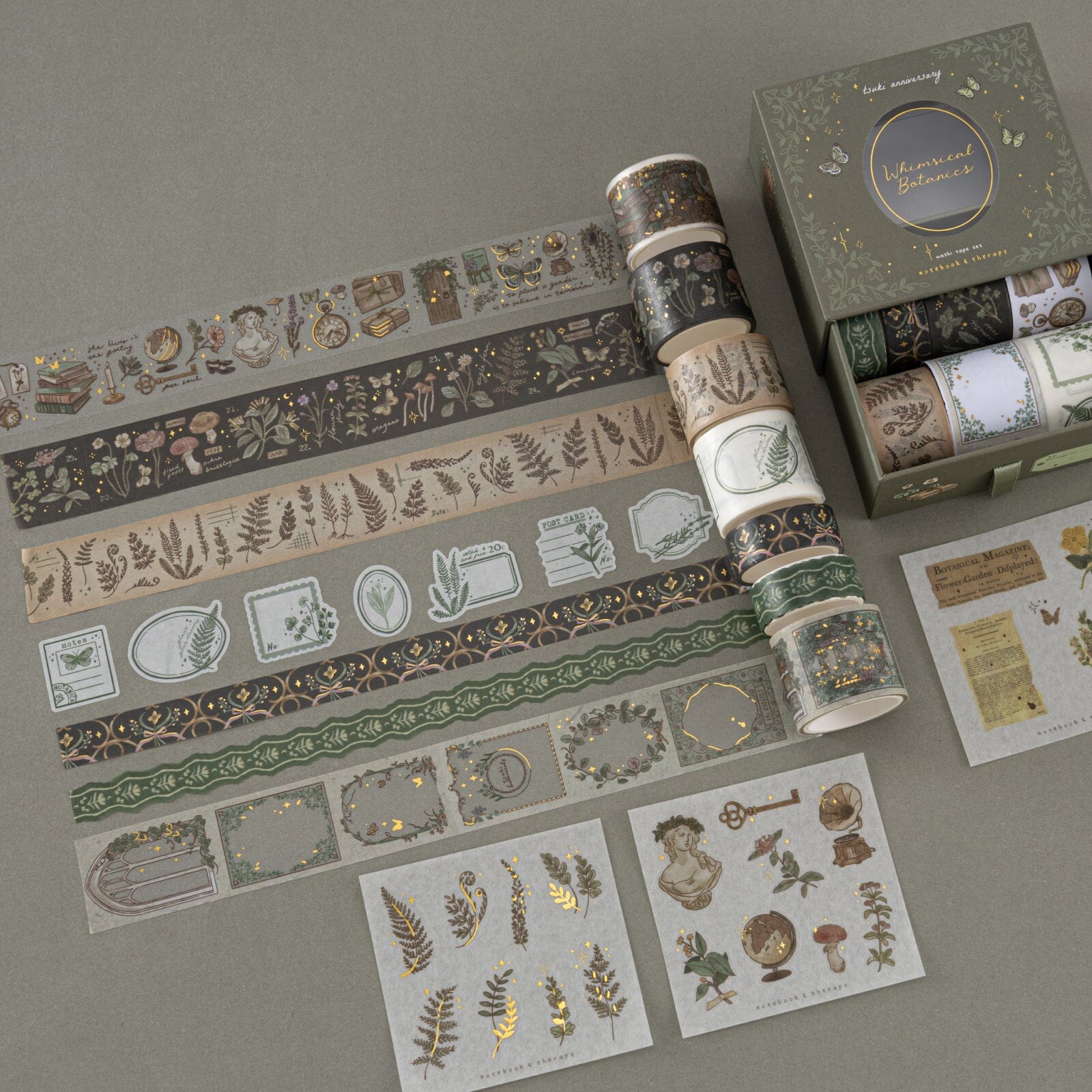 Tsuki 'Whimsical Botanics' Washi Tape Set ☾