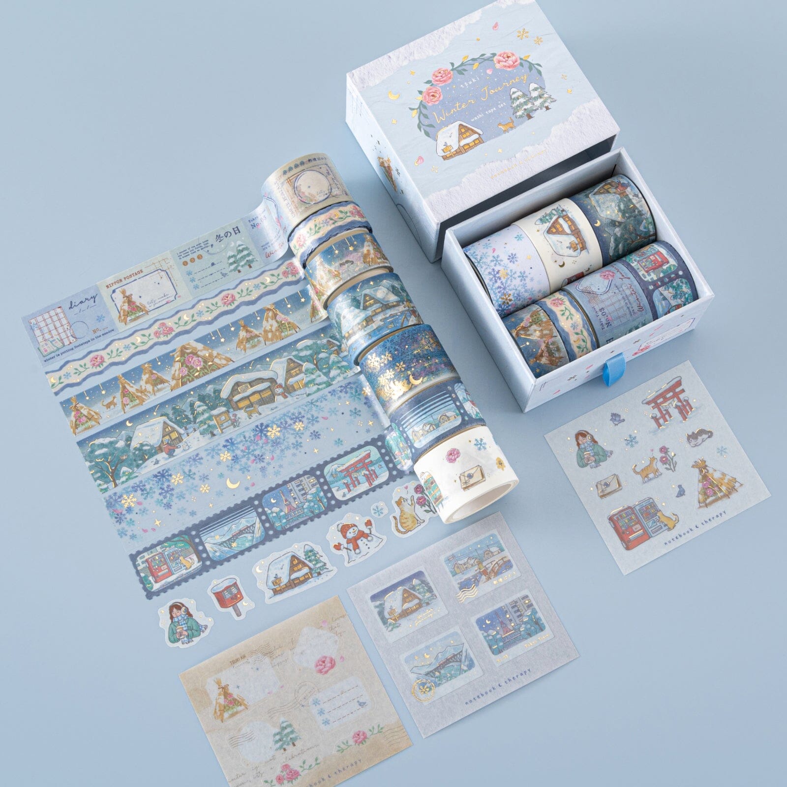 Tsuki 'Winter Journey' Washi Tape Set ☾