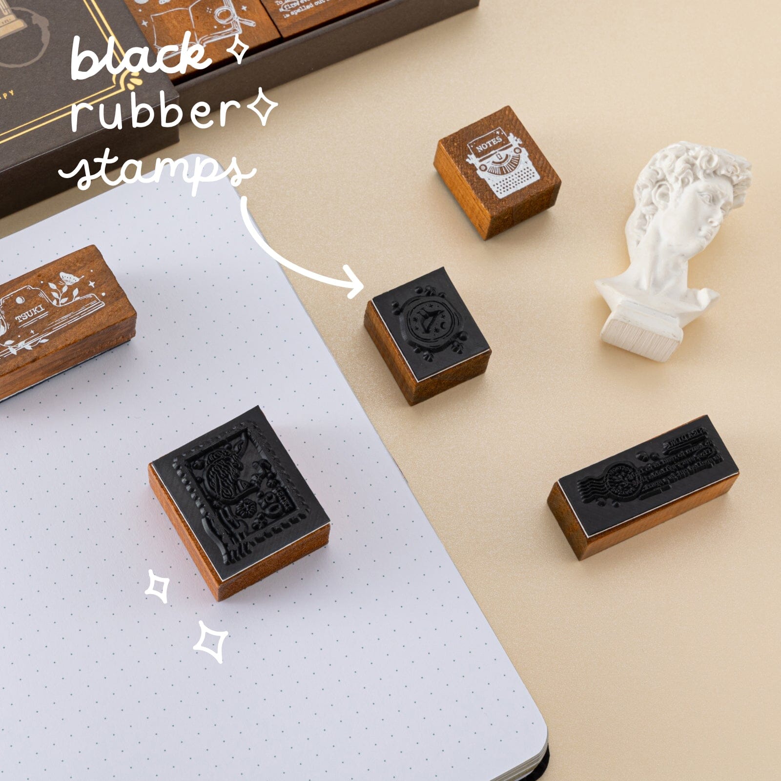Tsuki 'Dark Academia' Stamp Set ☾