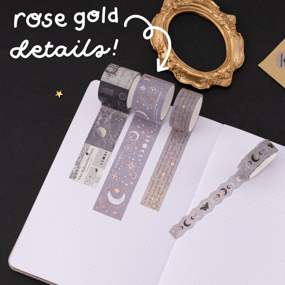 Tsuki 'Moonlit Alchemy' Washi Tape Set ☾