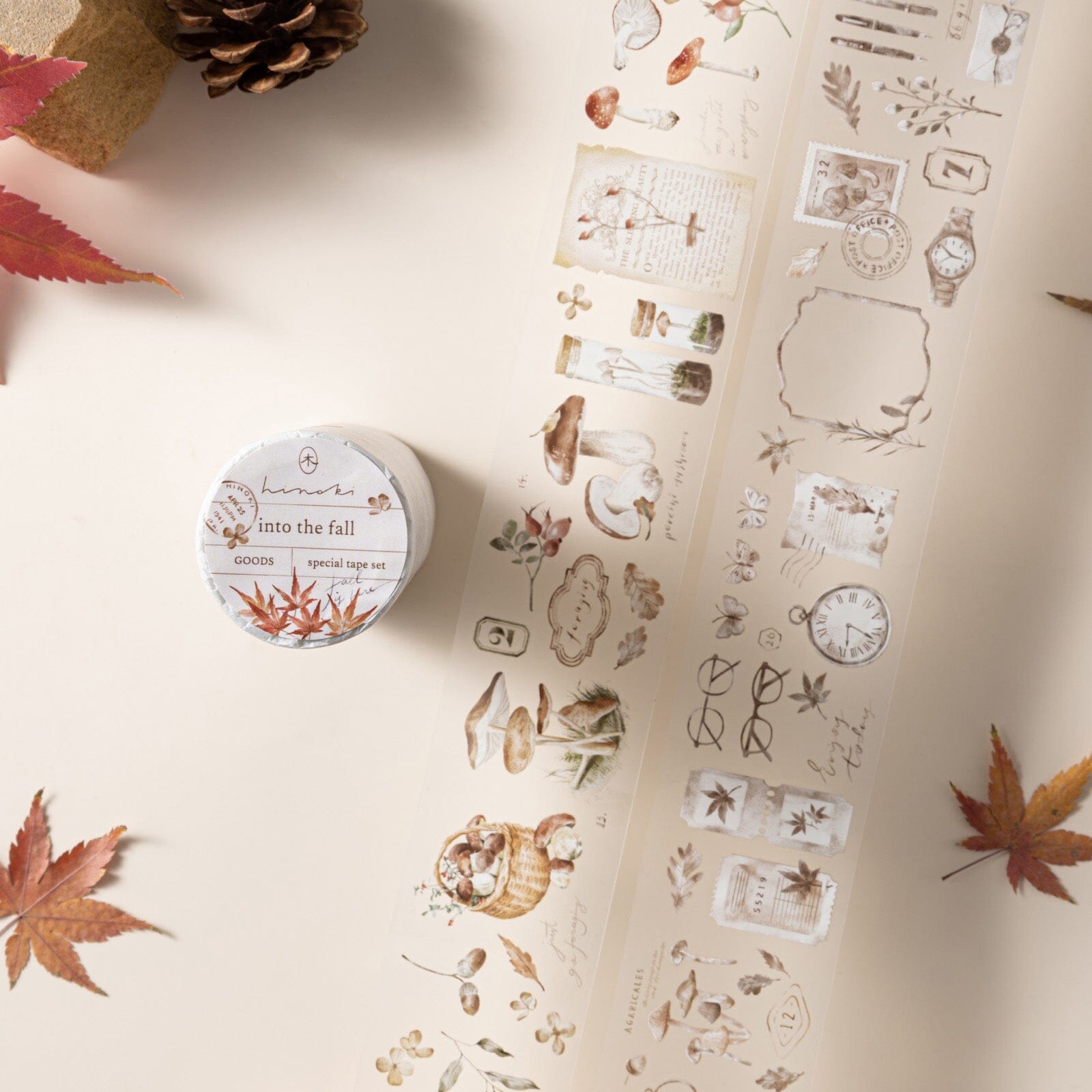 Hinoki - 'Into the Fall' Decorative PET Tape Set