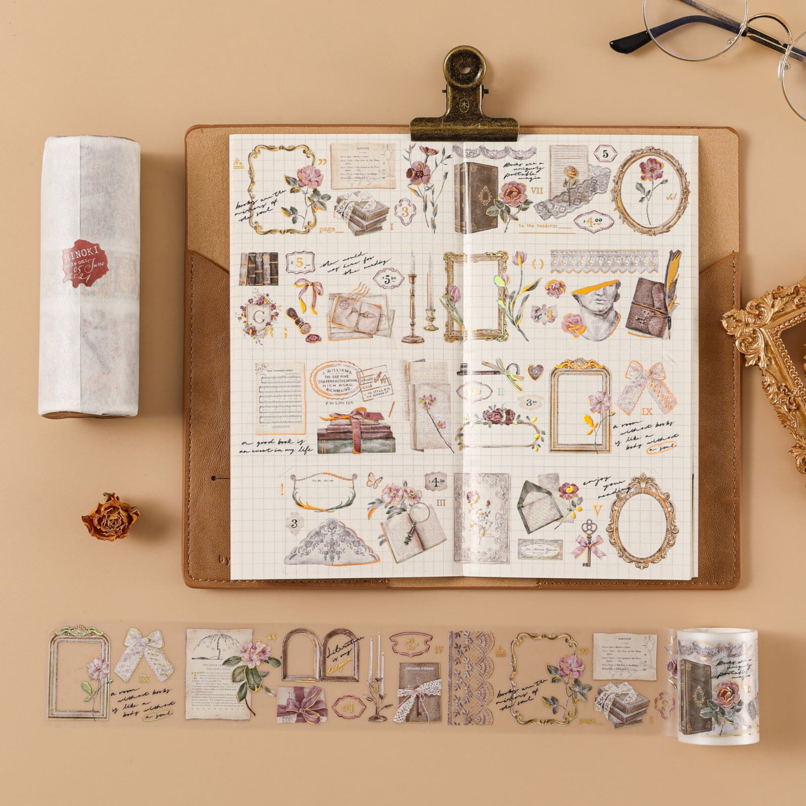 Hinoki - 'Into the Library' PET Decorative Tape