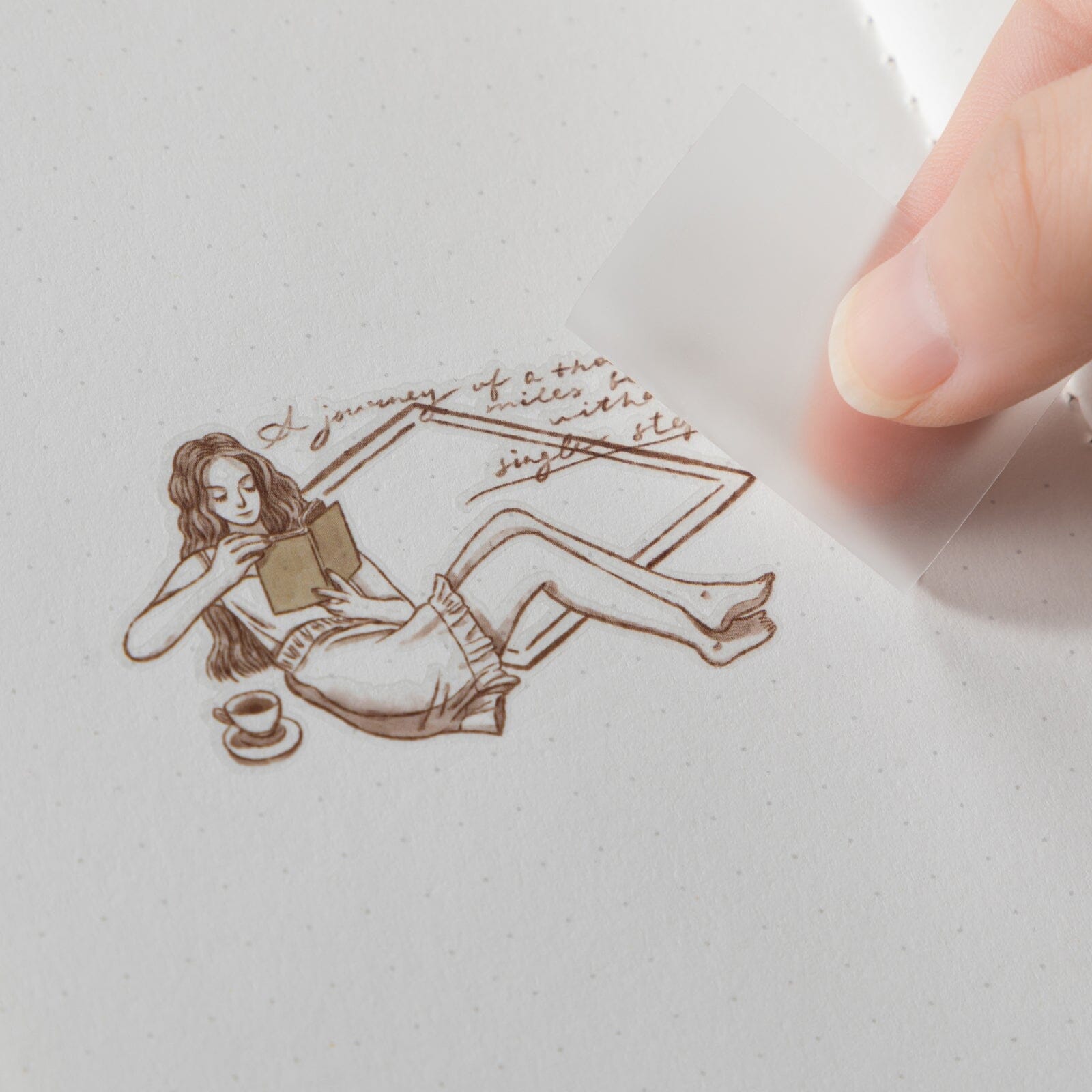 Hinoki - 'Into the Tea Room' Print-On Sticker Set