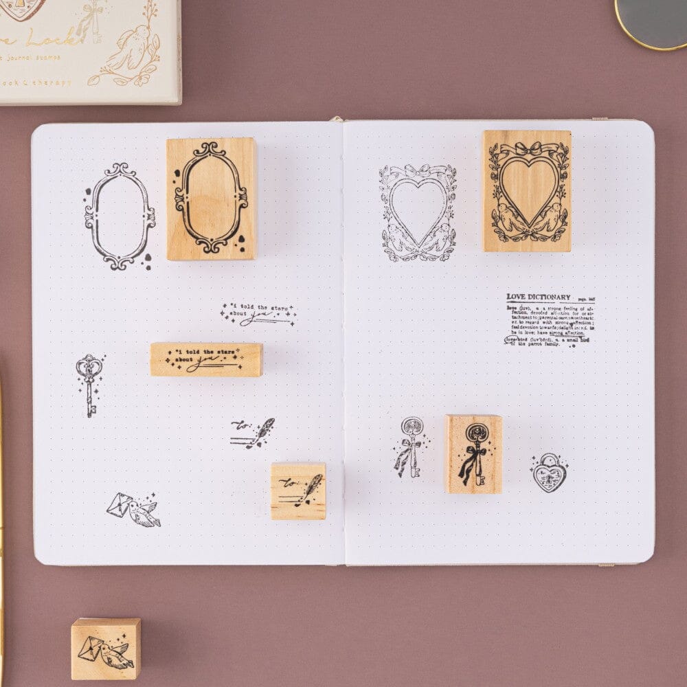 Tsuki 'Love Lock' Bullet Journal Stamp Set ☾