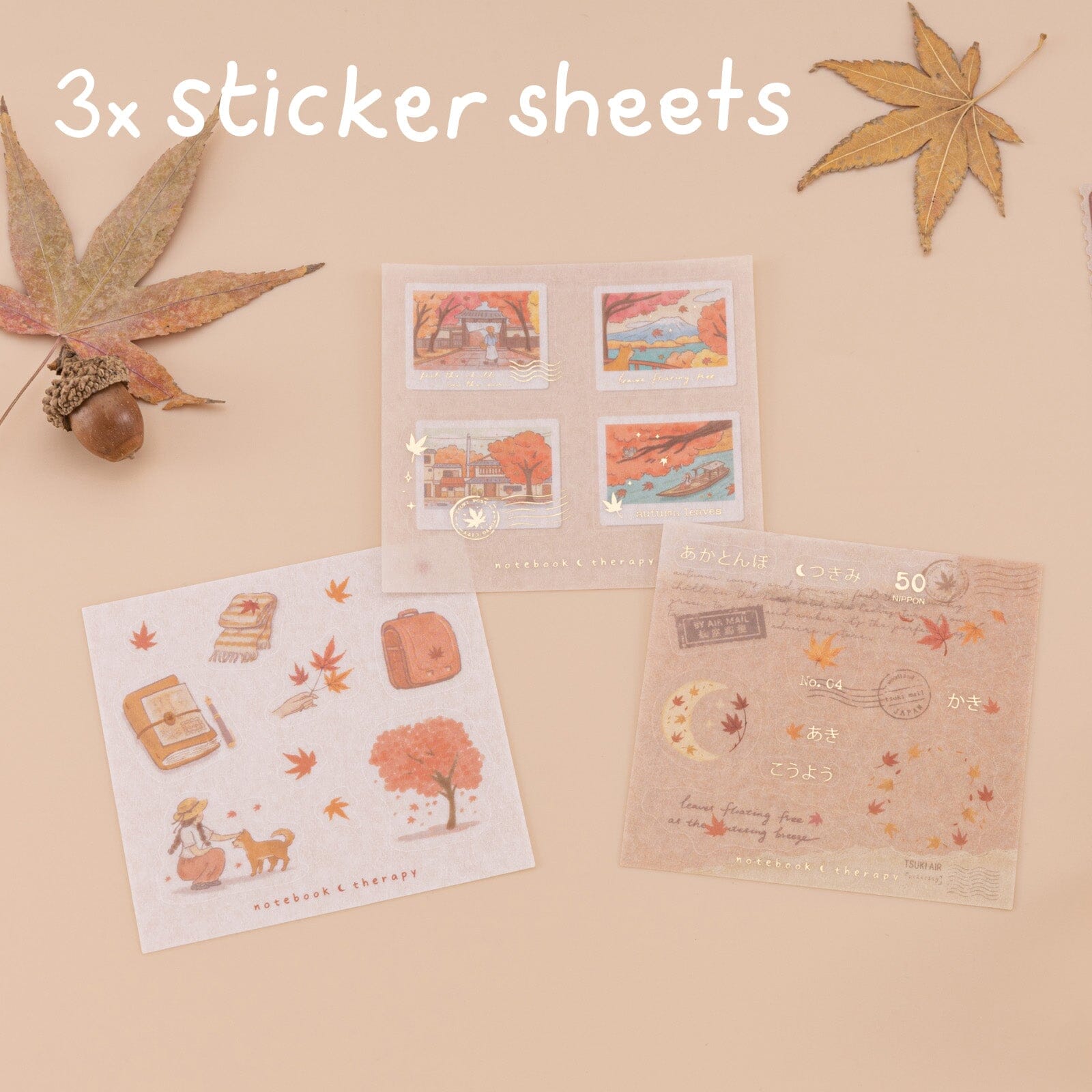 Tsuki 'Maple Journey' Washi Tape Set ☾