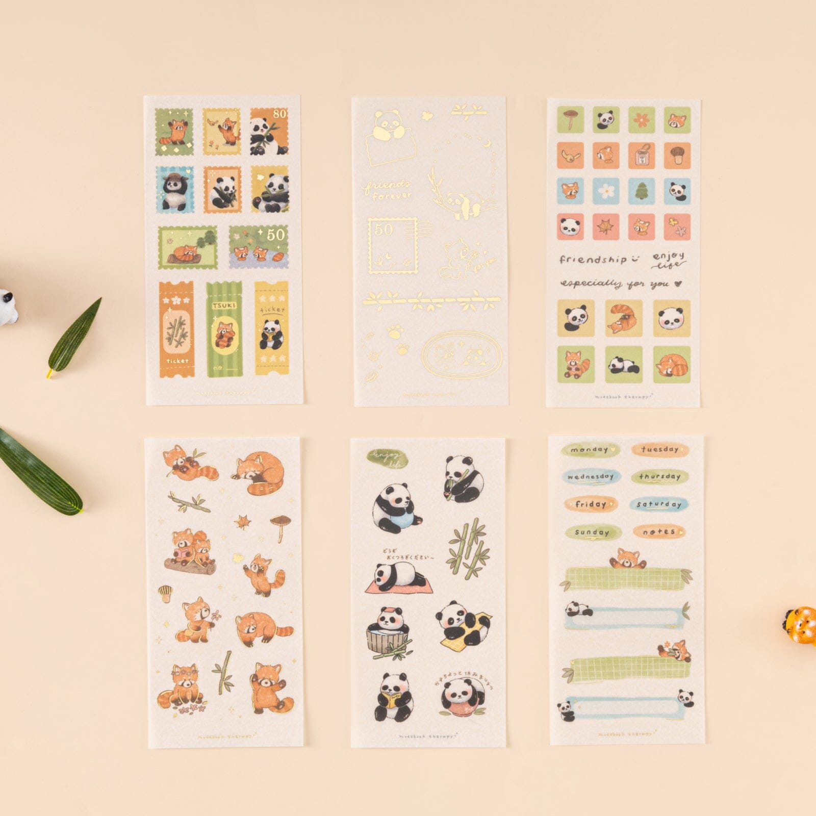 Tsuki 'Panda Friends' Sticker Set ☾
