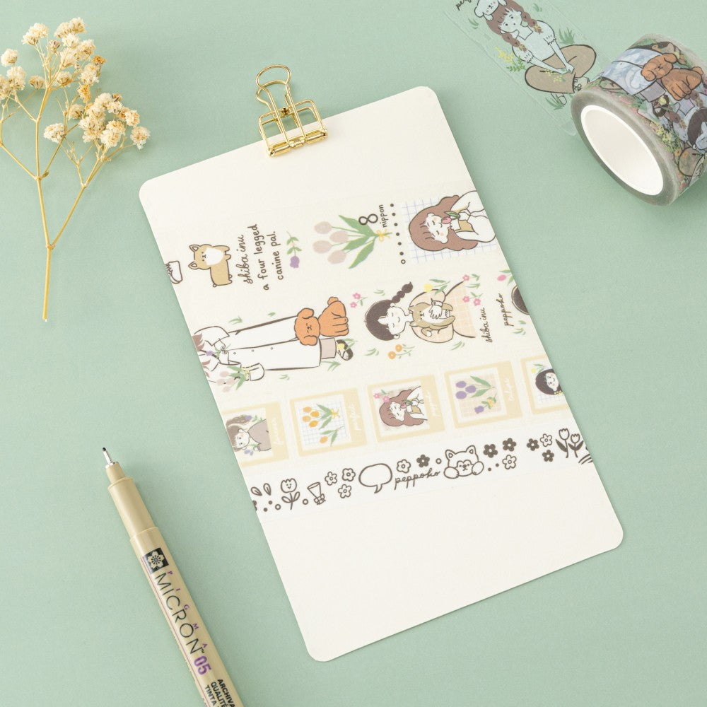 Tsuki 'Happy Day' Washi Tape Set by Notebook Therapy x Peppoko ☾