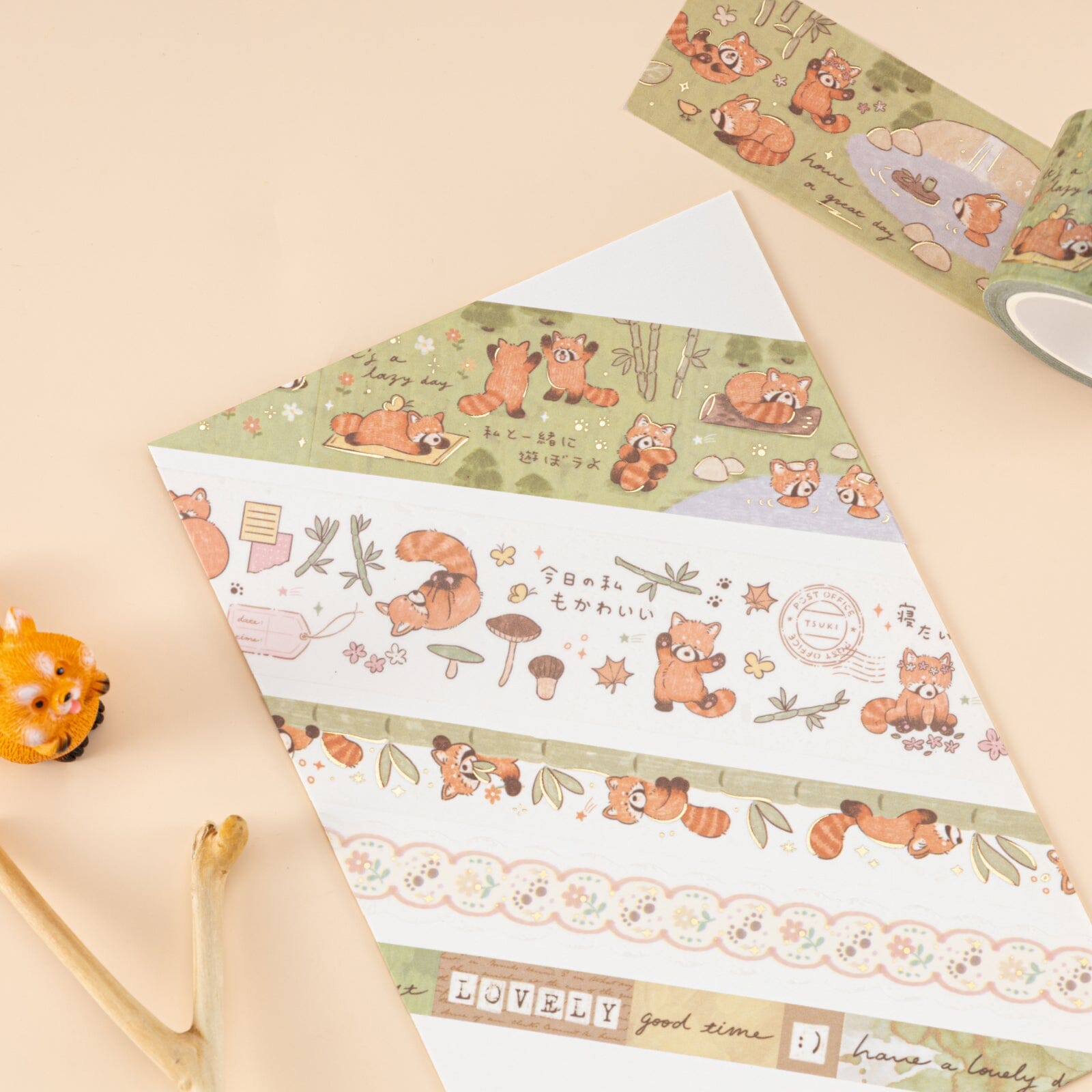 Tsuki 'Red Panda' Washi Tape Set ☾