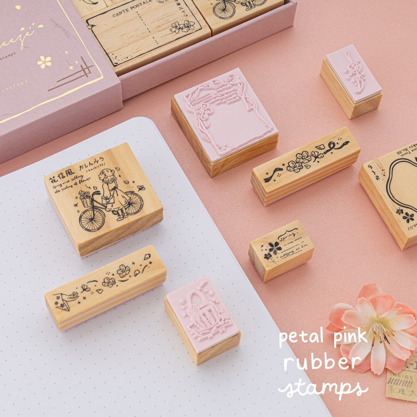 Tsuki 'Sakura Breeze' Bullet Journal Stamp Set ☾