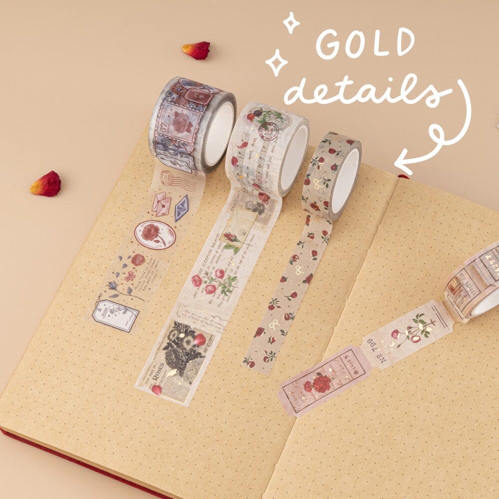 Tsuki 'Vintage Rose' #2 Washi Tape Set ☾