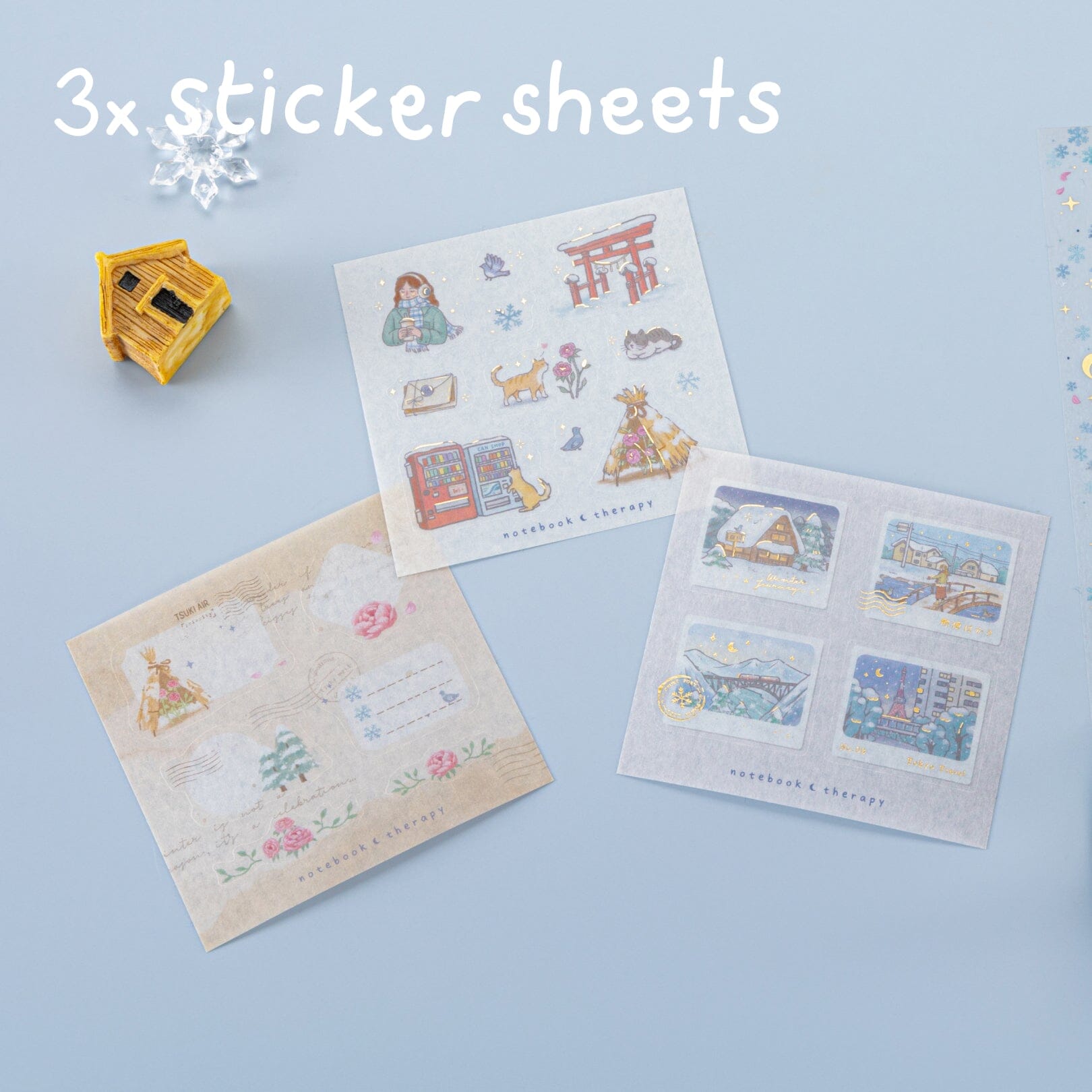 Tsuki 'Winter Journey' Washi Tape Set ☾
