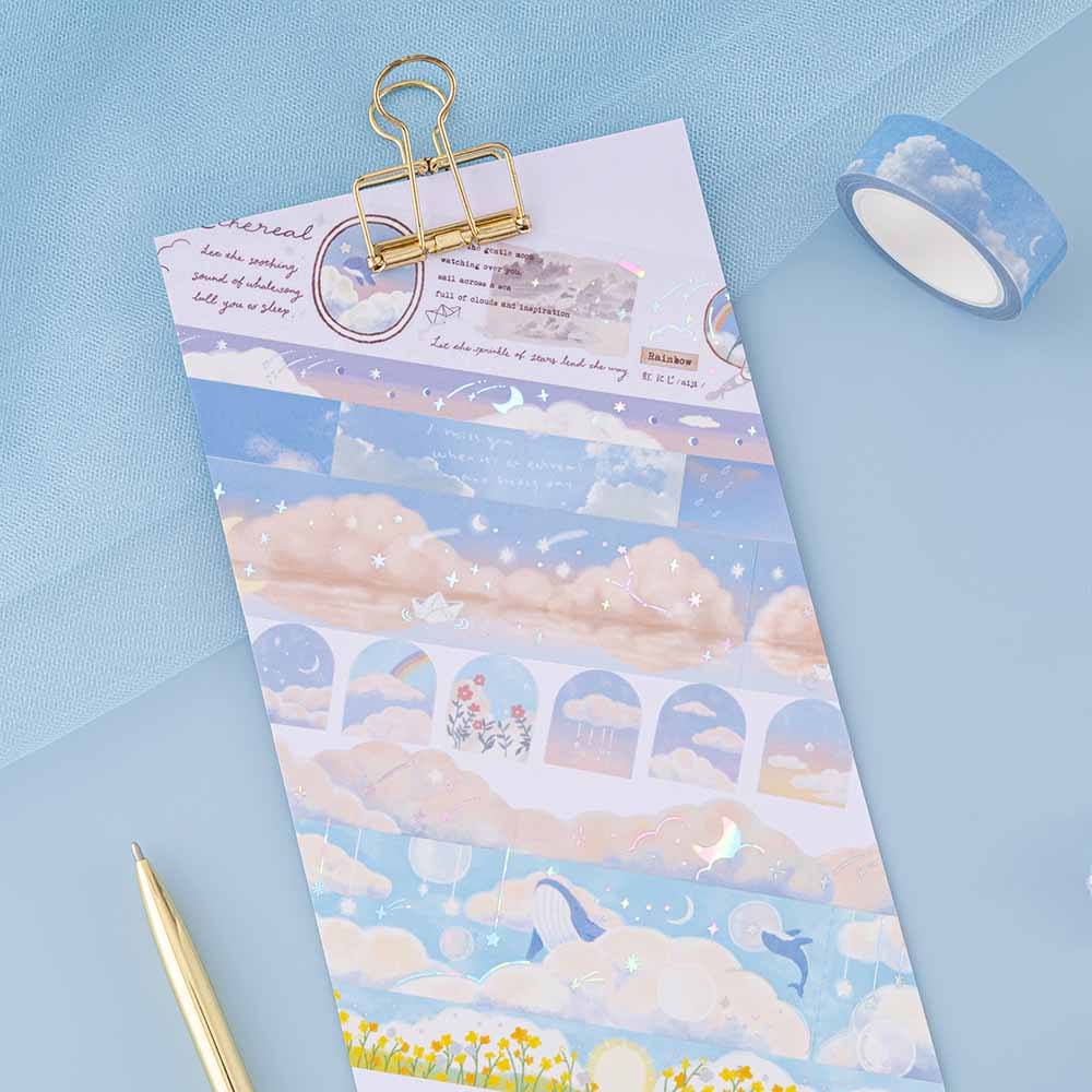 Tsuki 'Cloud Dreamland' Holographic Washi Tape Set ☾