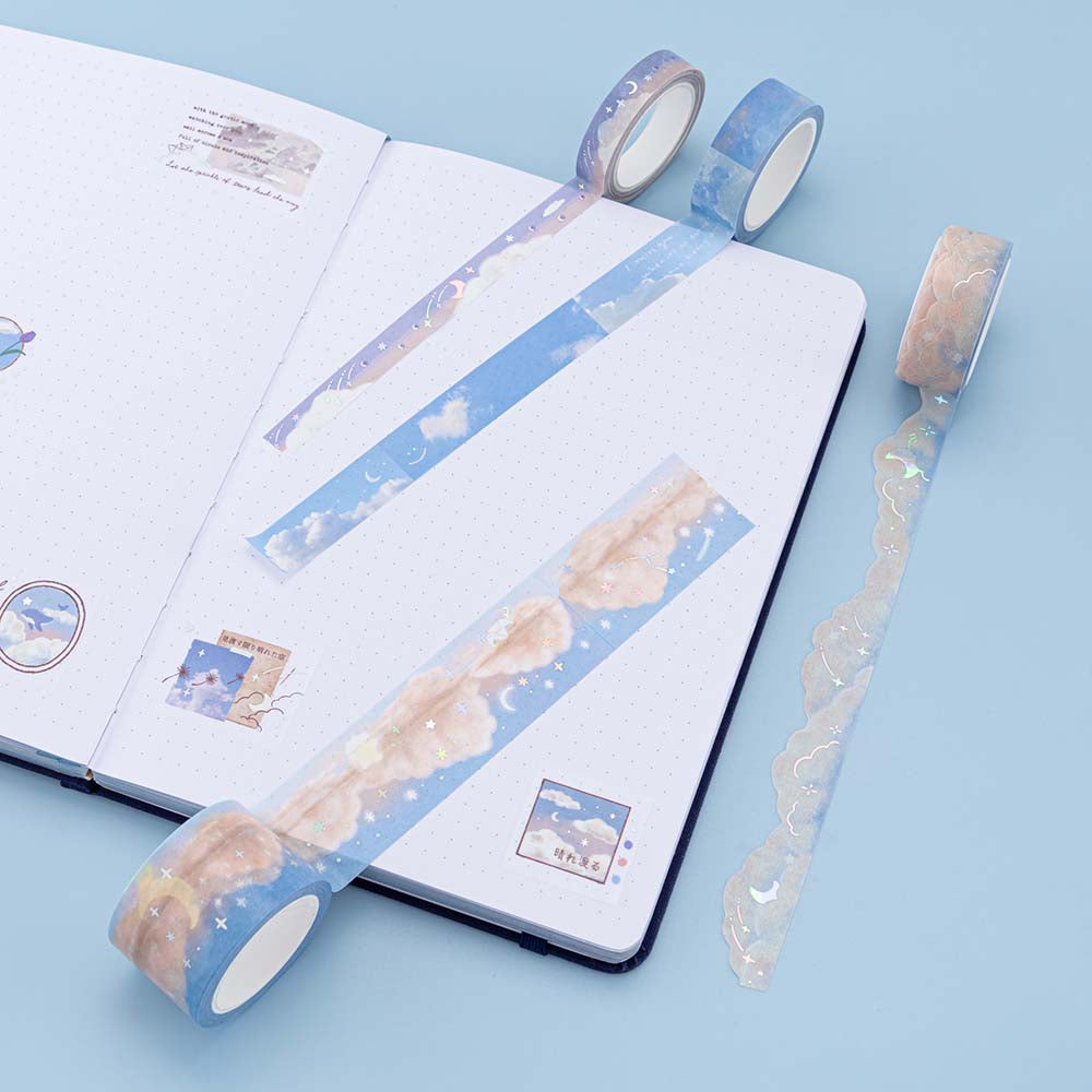 Tsuki 'Cloud Dreamland' Holographic Washi Tape Set ☾
