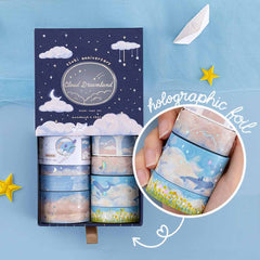 Tsuki 'Cloud Dreamland' Holographic Washi Tape Set ☾
