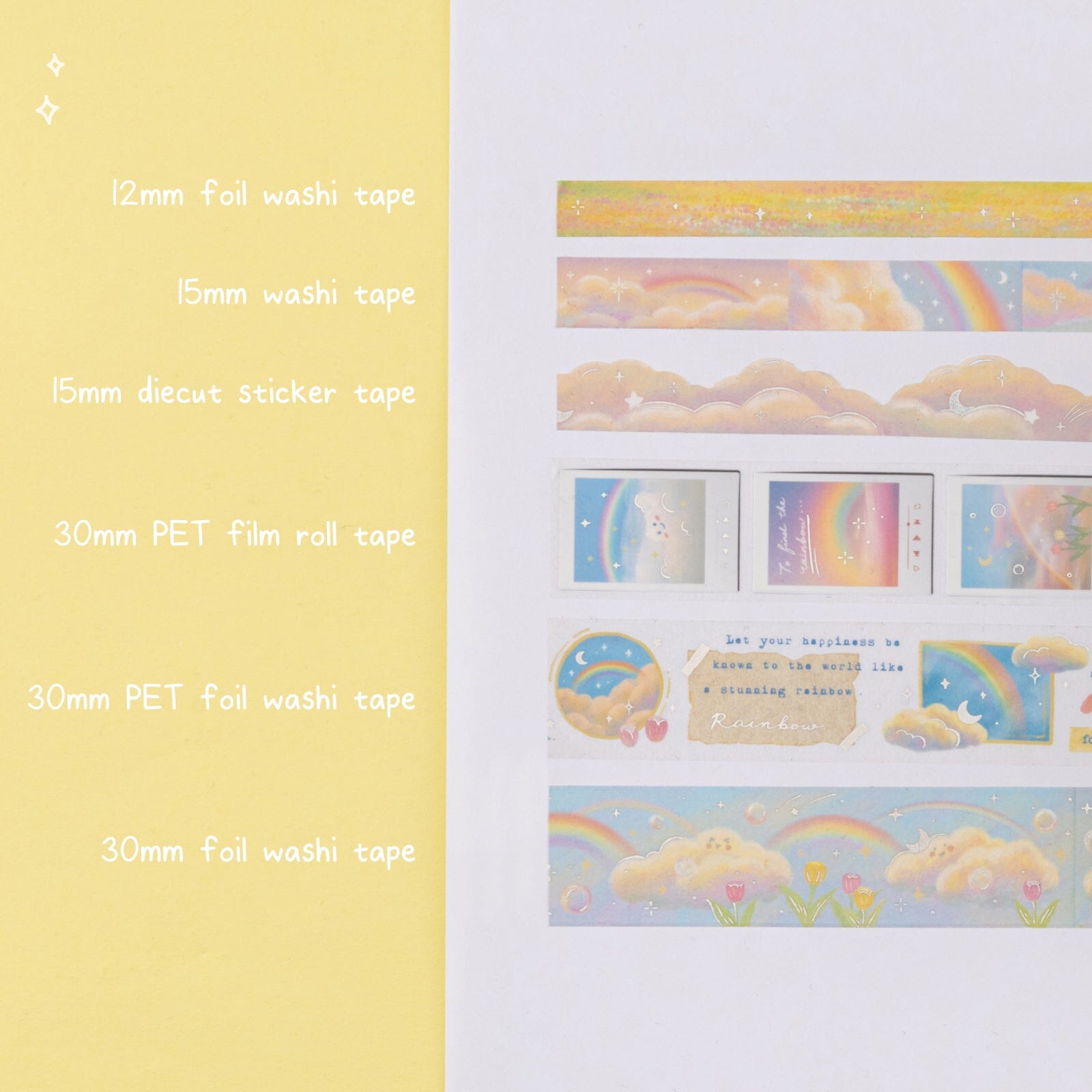 Tsuki 'Rainbow Wishes' Limited Edition Holographic Bullet Journal Set ☾
