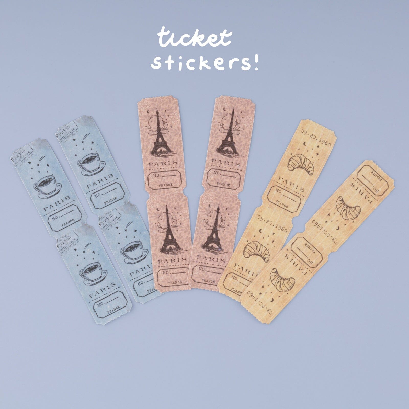 Tsuki 'Journée à Paris' Scrapbook Sticker Set ☾
