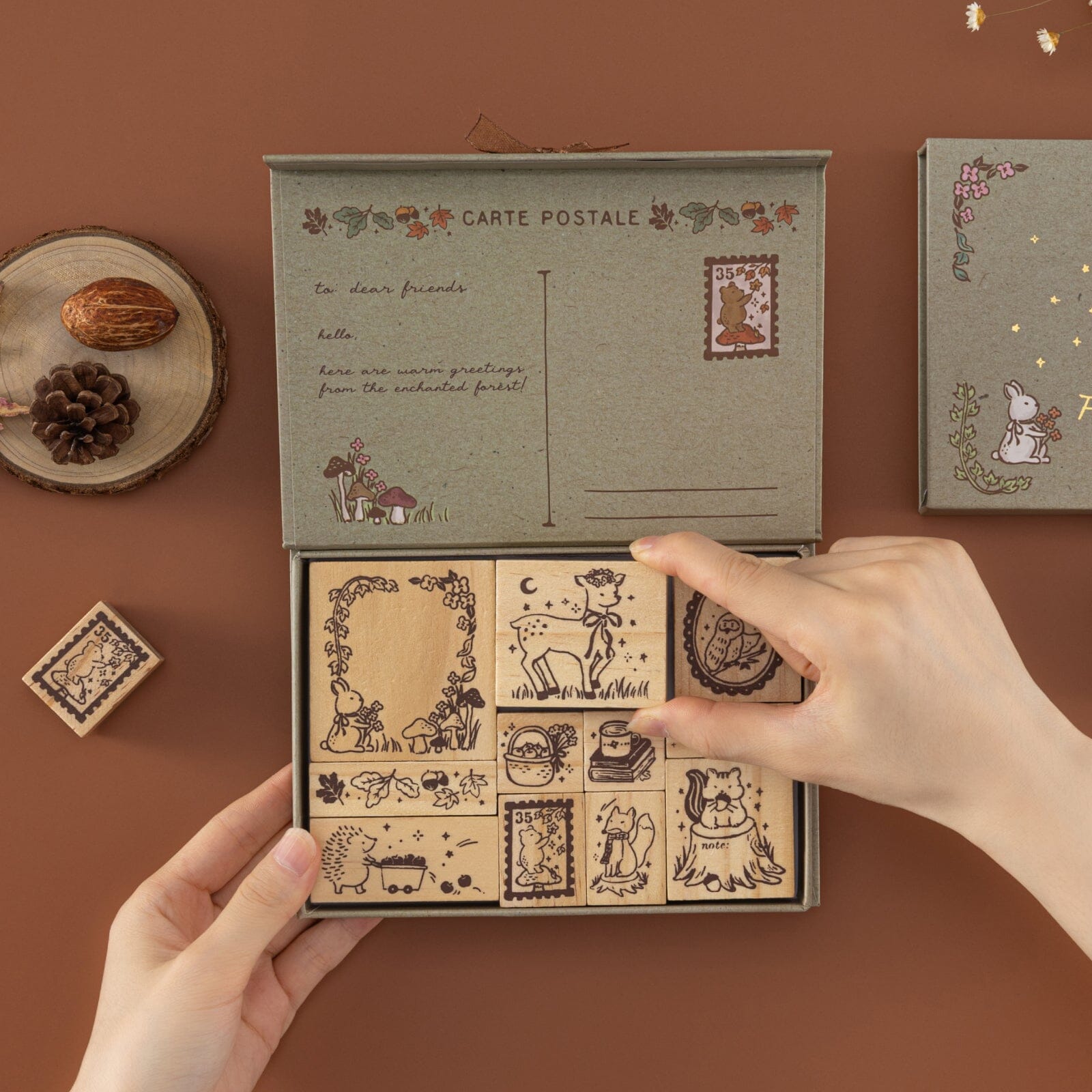 Tsuki 'Forest Friends' Bullet Journal Stamp Set ☾