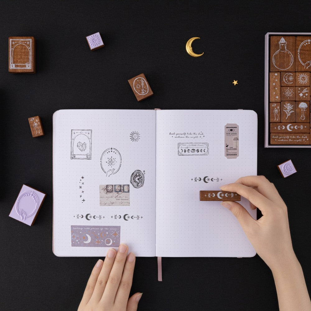 Tsuki 'Moonlit Alchemy' Bullet Journal Stamp Set ☾