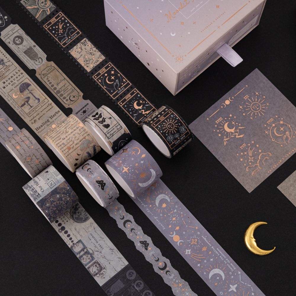 Tsuki 'Moonlit Alchemy' Washi Tape Set ☾