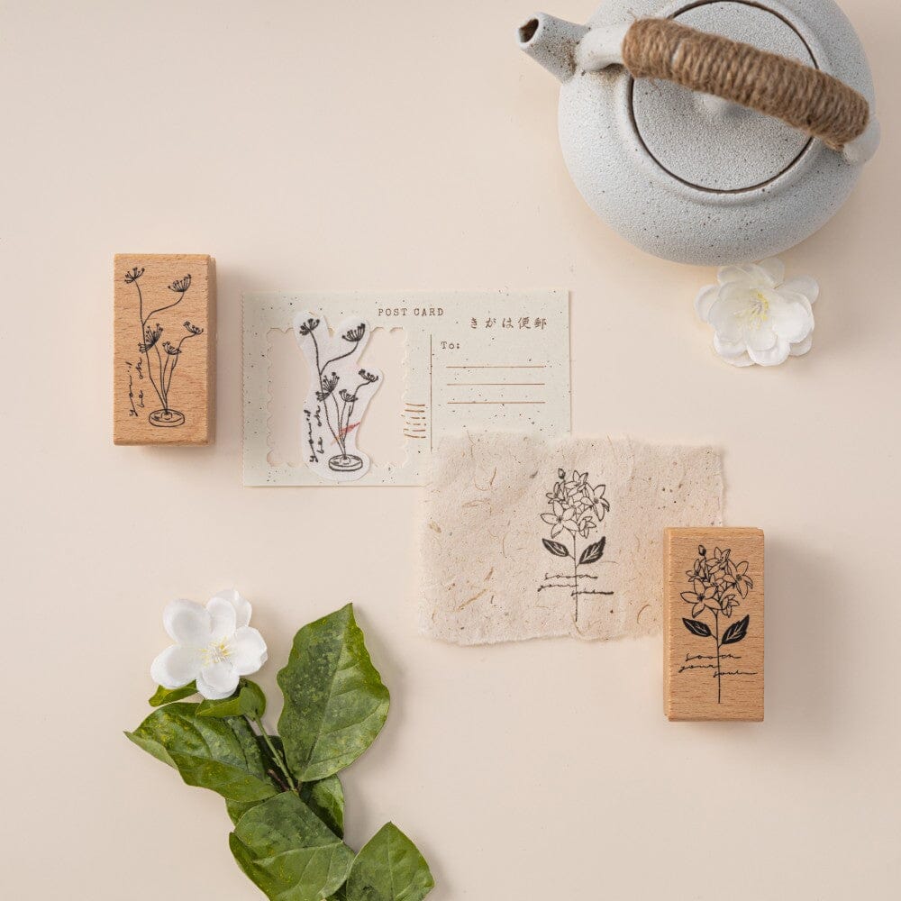 Hinoki - 'Into the Tea Room' Wooden Stamps