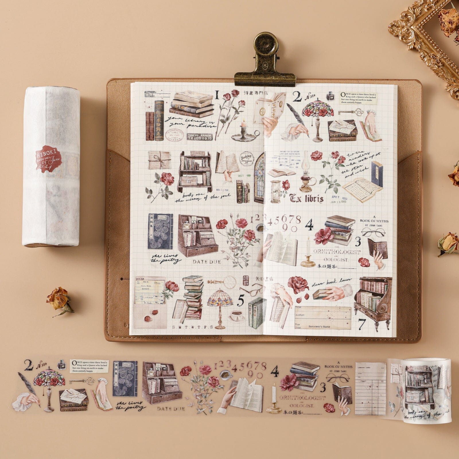 Hinoki - 'Into the Library' PET Decorative Tape