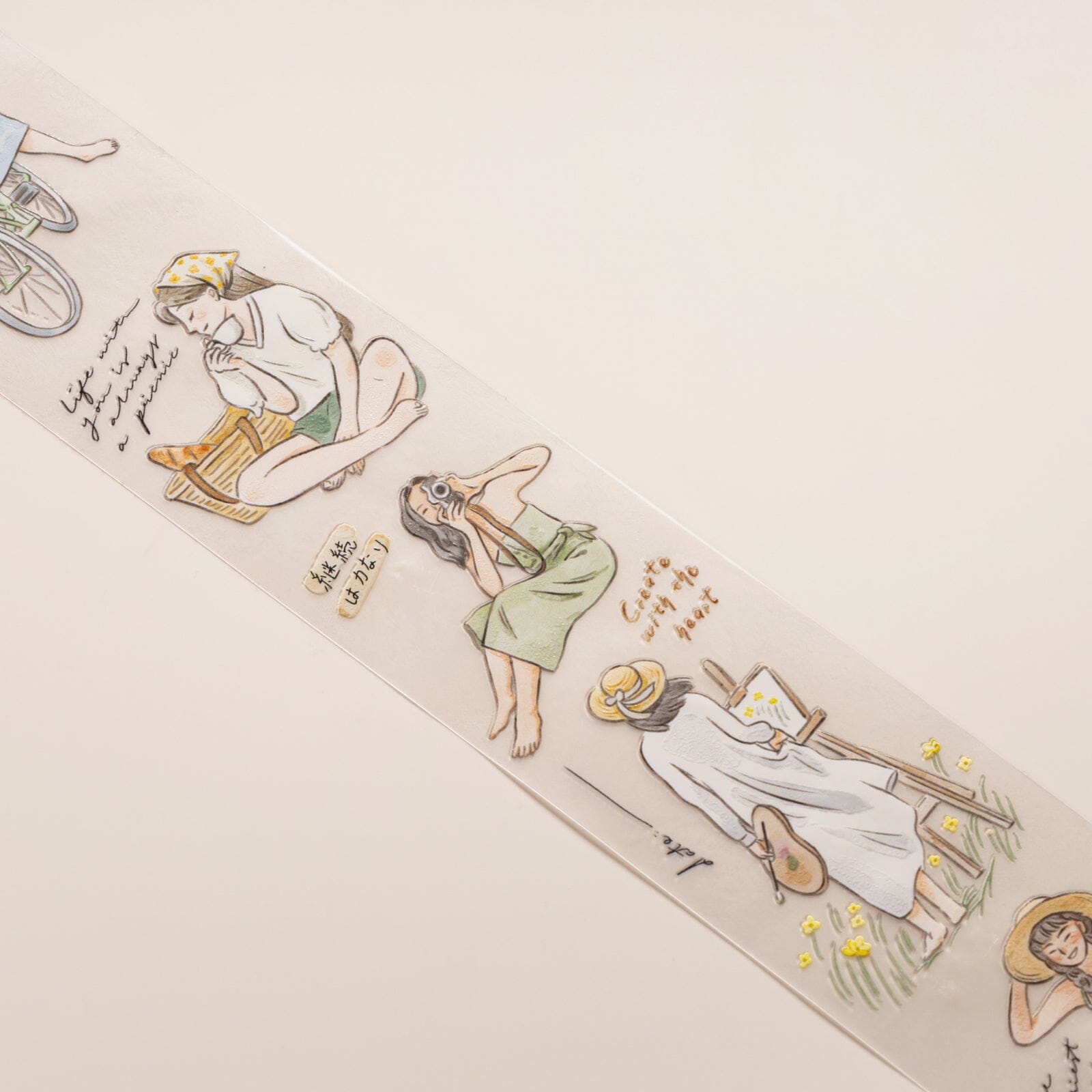 Hinoki - 'Into the Meadow' PET Decorative Tape - Summer Girls