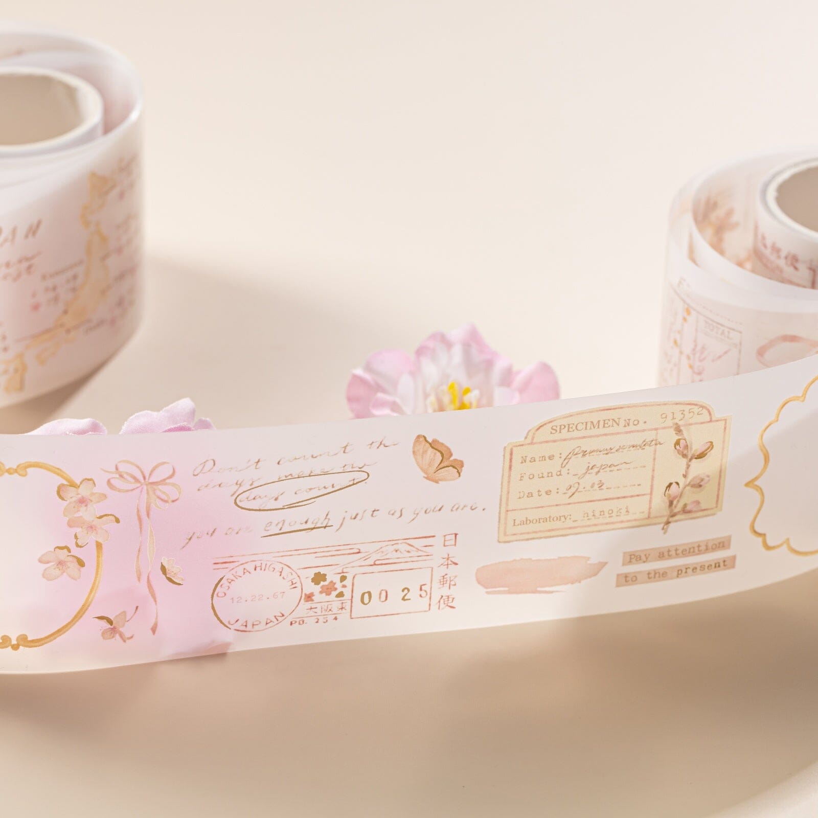 Hinoki - 'Into the Blossom' Decorative PET Tape Set