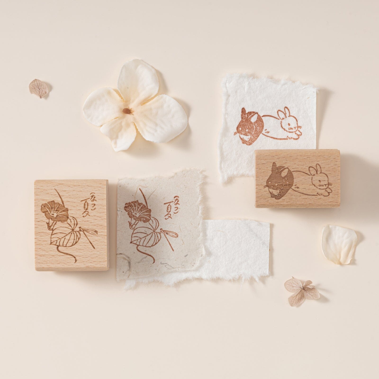 Hinoki - 'Into the Summer' Engraved Wooden Stamp Set