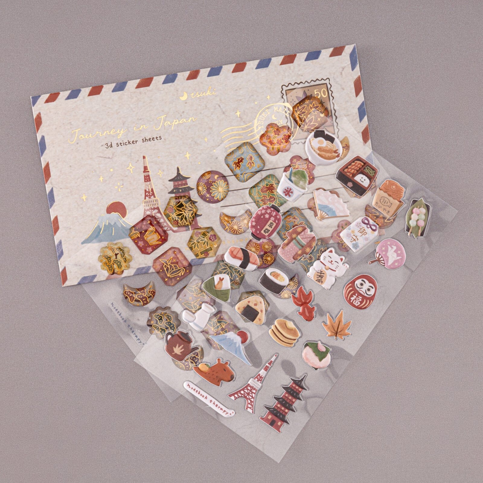 Tsuki 'Journey in Japan' 3D Sticker Set ☾