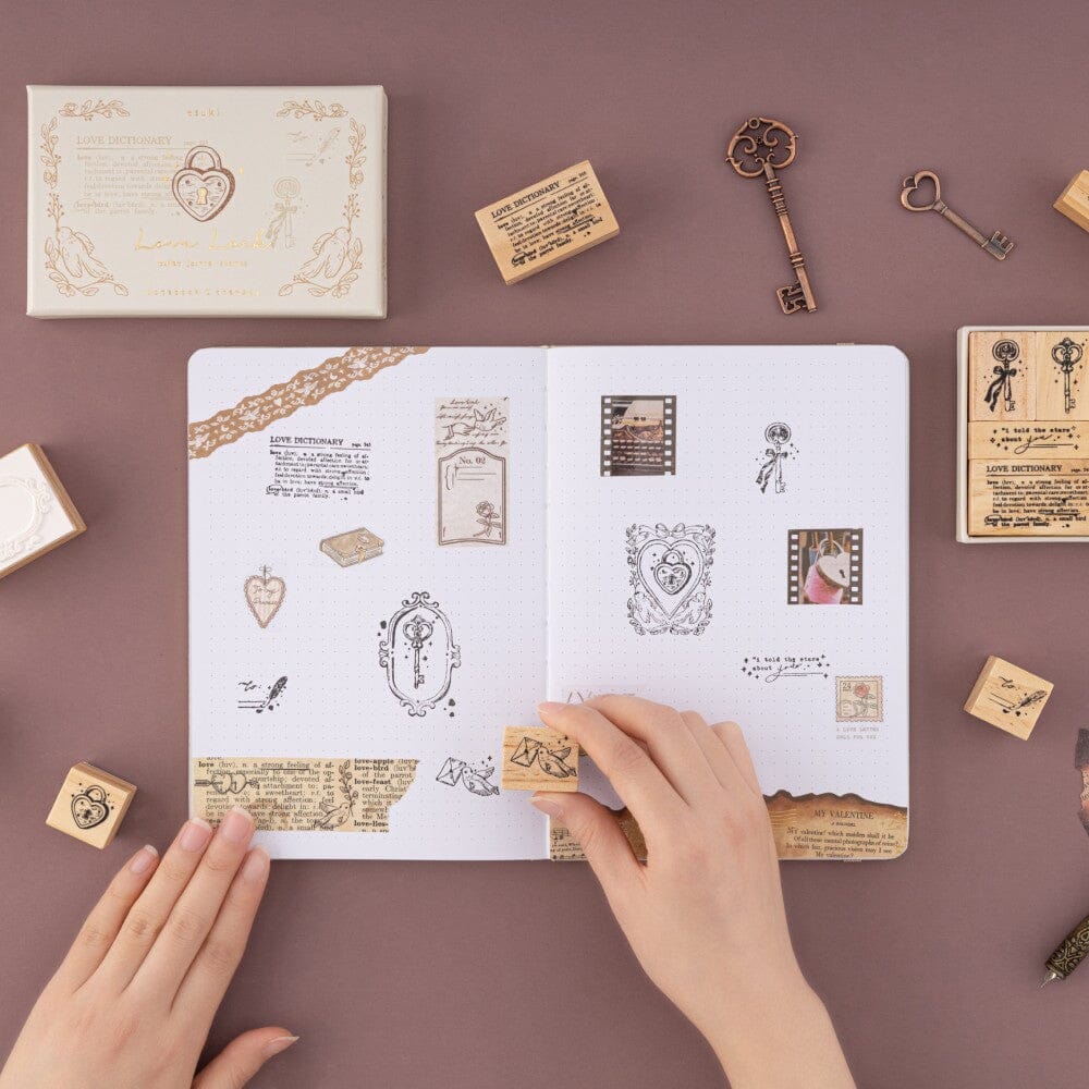 Tsuki 'Love Lock' Bullet Journal Stamp Set ☾