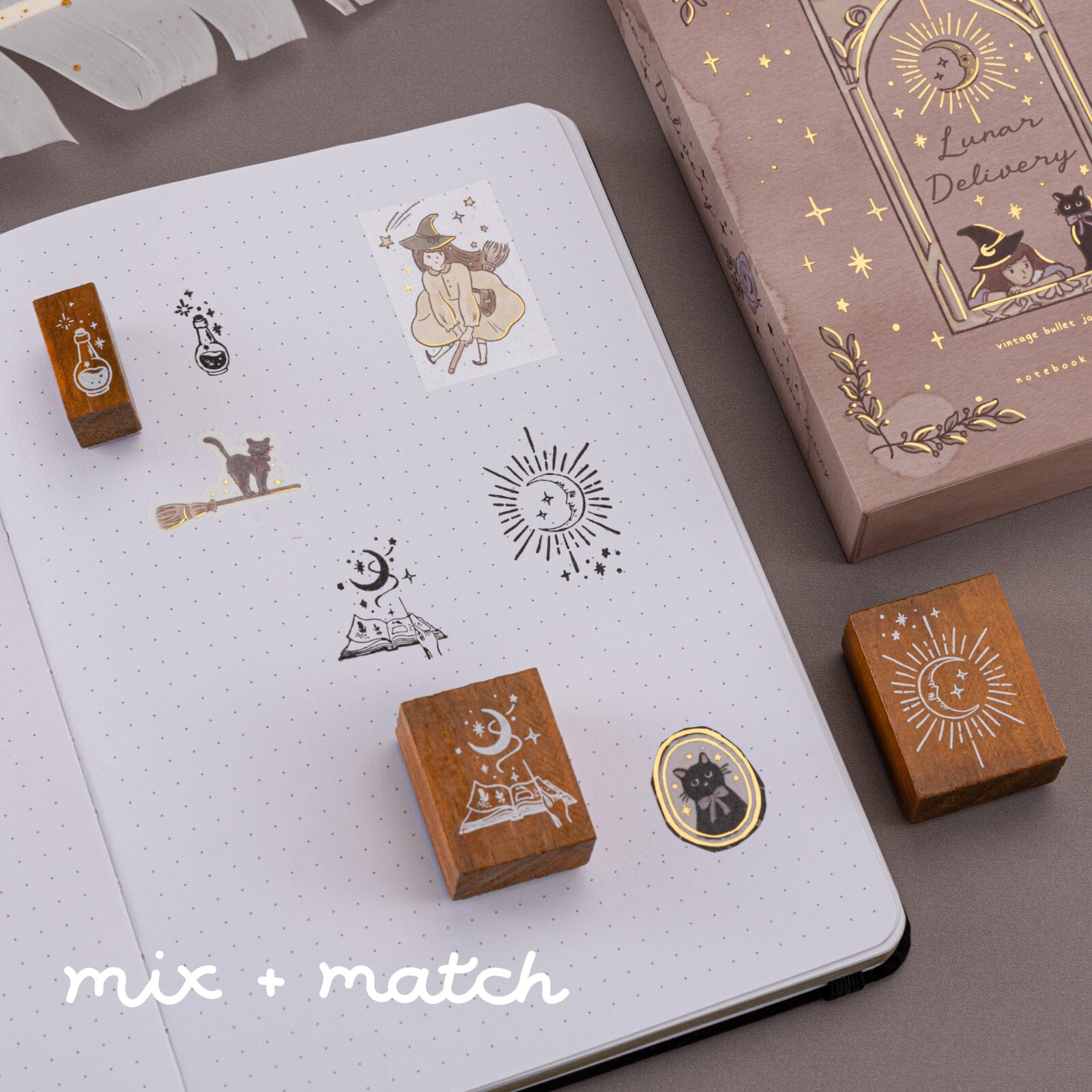 Tsuki 'Lunar Delivery' Bullet Journal Stamp Set ☾