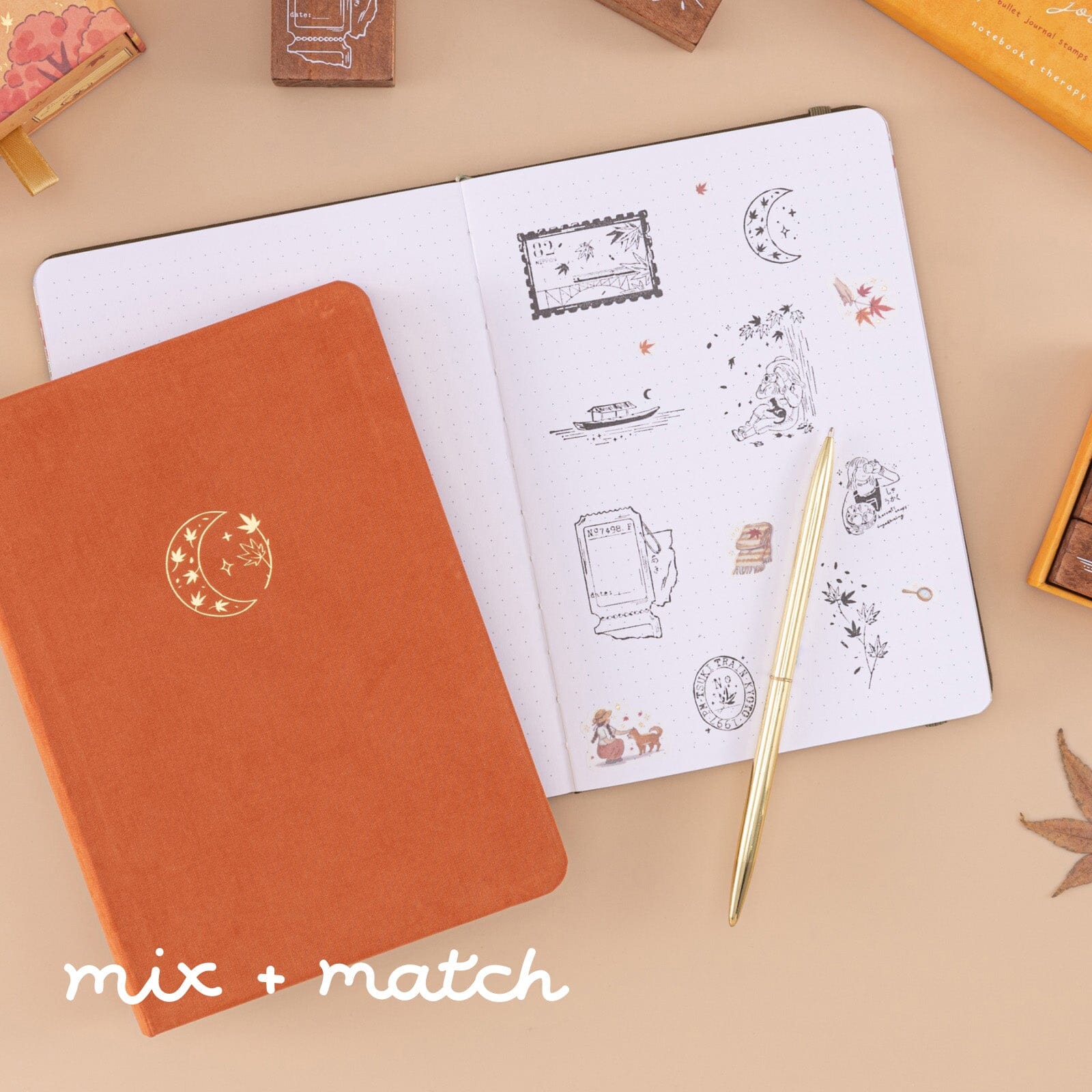 Tsuki 'Maple Journey' Bullet Journal Stamp Set ☾
