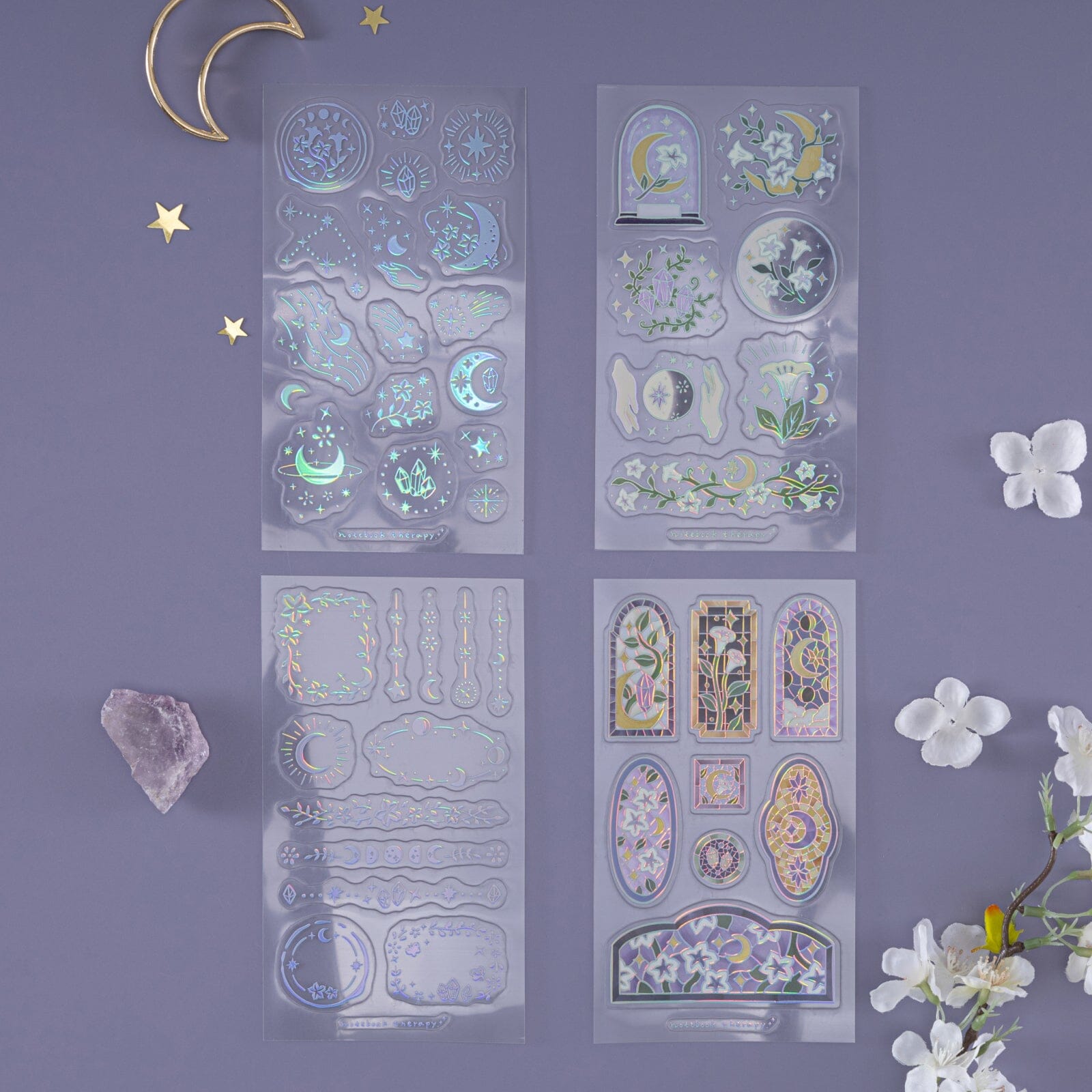 Tsuki 'Moonflower Magic' 3D Sticker Set ☾