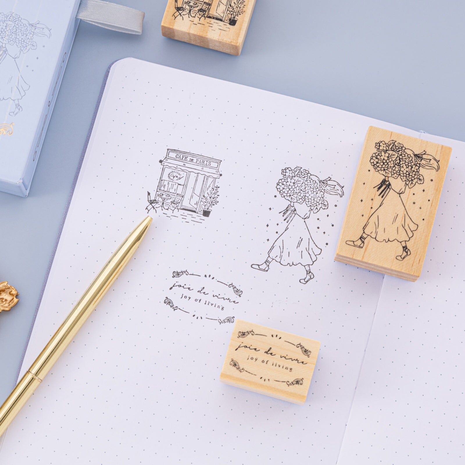 Tsuki 'Journée à Paris' Bullet Journal Stamp Set ☾