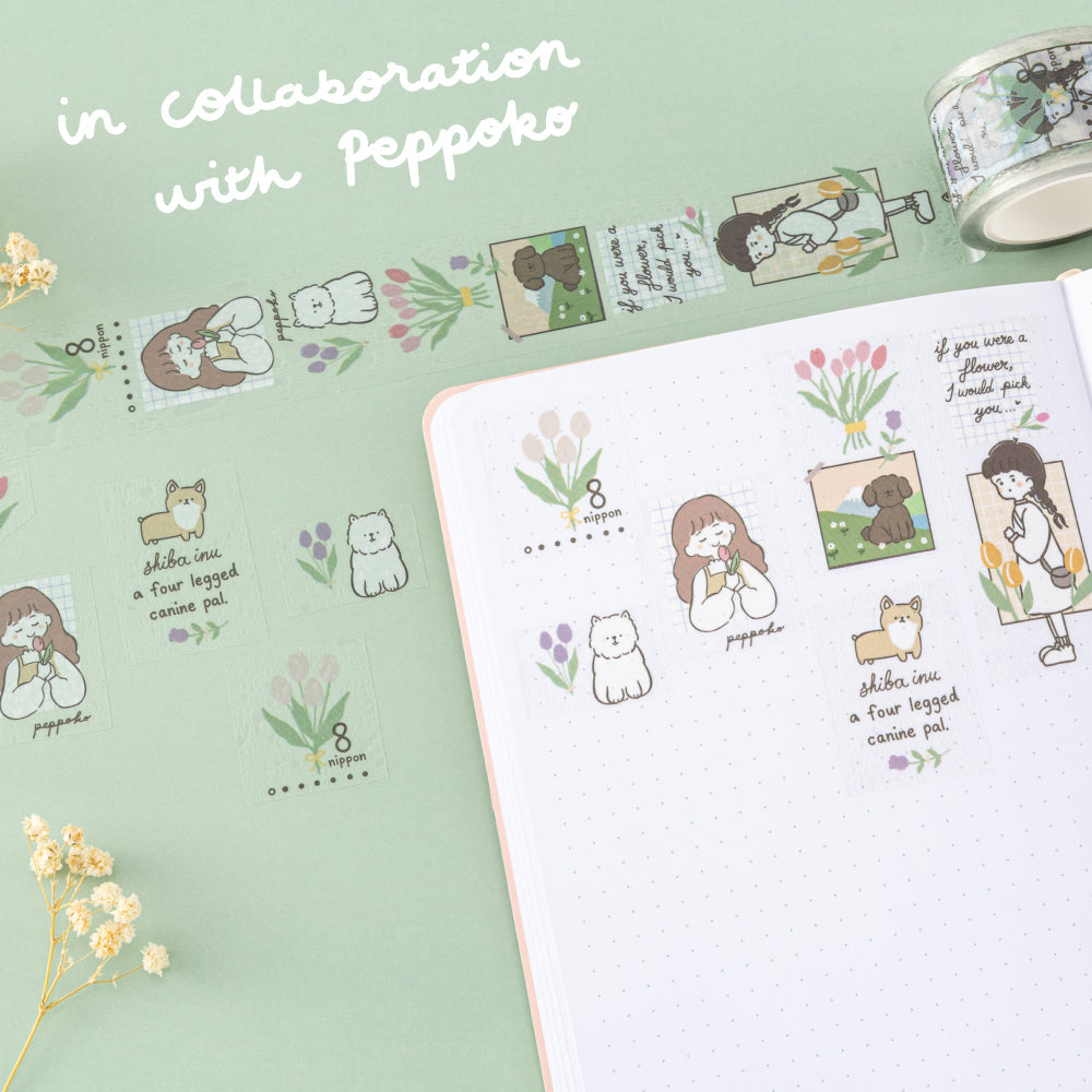 Tsuki 'Happy Day' Washi Tape Set by Notebook Therapy x Peppoko ☾