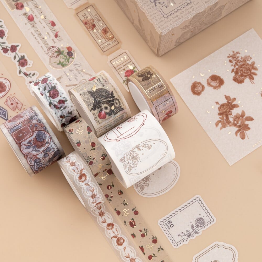 Tsuki 'Vintage Rose' #2 Washi Tape Set ☾