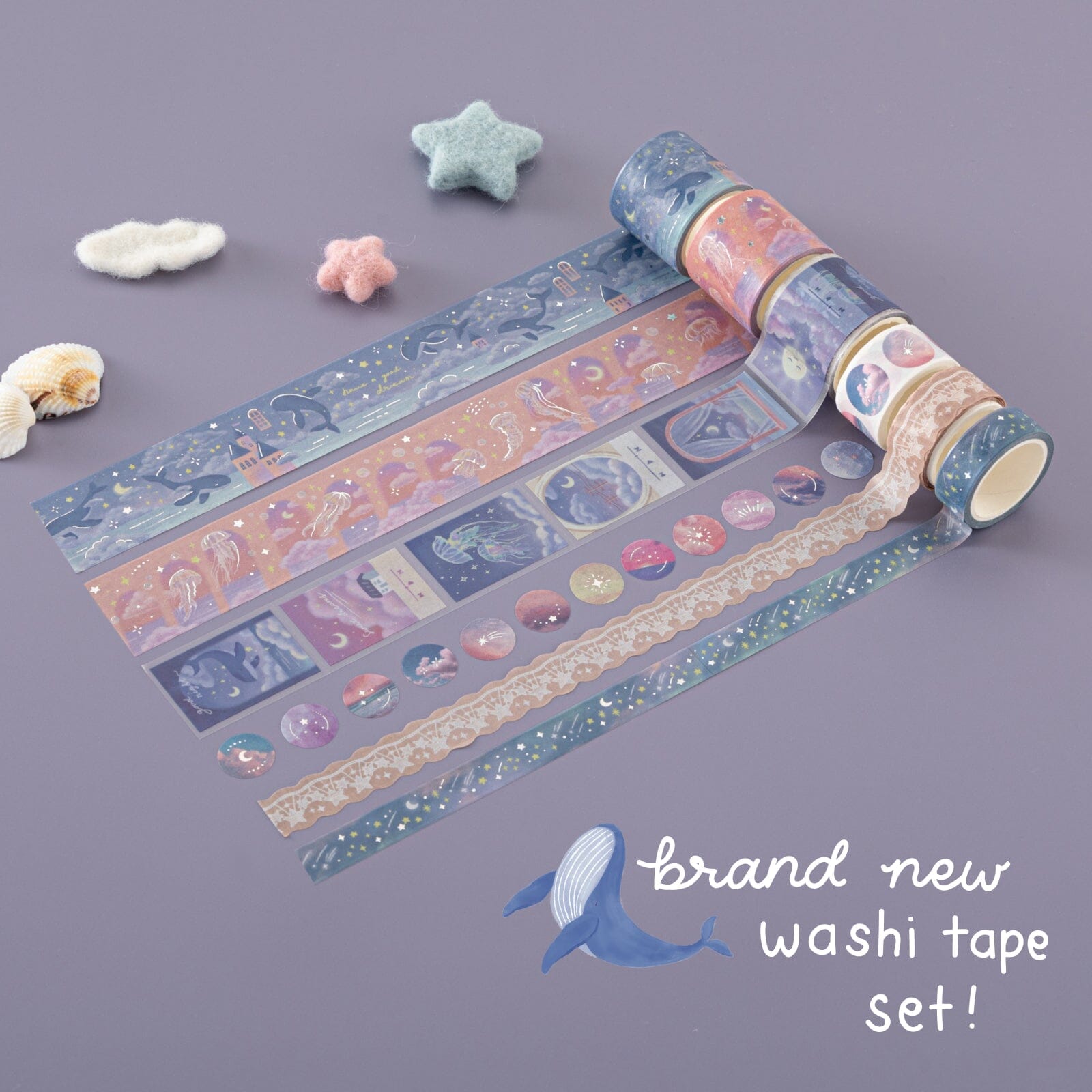 Tsuki 'Whale Dreams' Limited Edition Holographic Bullet Journal Set ☾