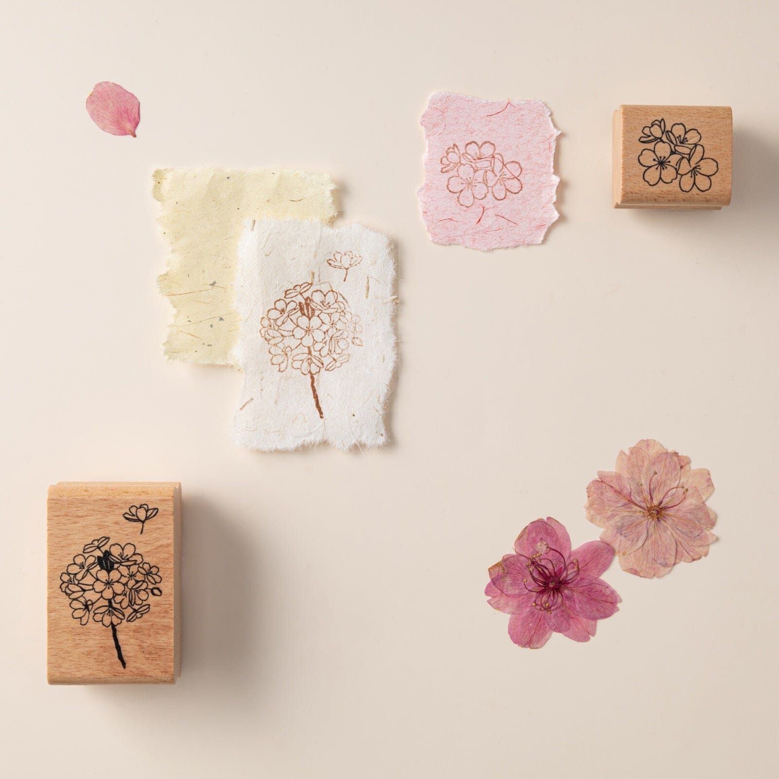 Hinoki - 'Into the Blossom' Wooden Stamps Set