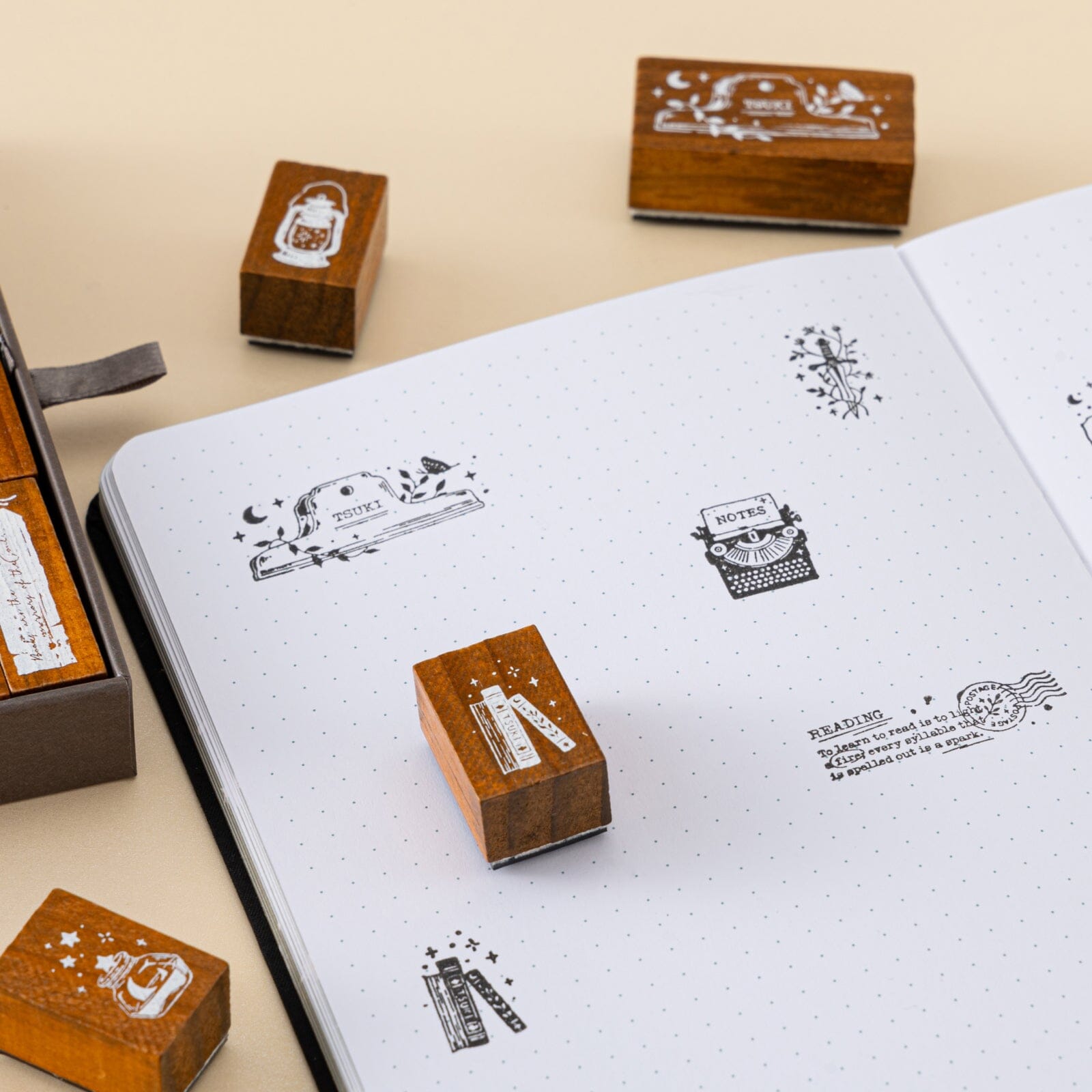 Tsuki 'Dark Academia' Stamp Set ☾