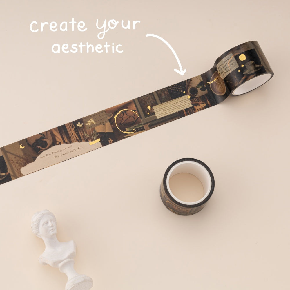 Tsuki 'Dark Academia' Washi Tape Set ☾